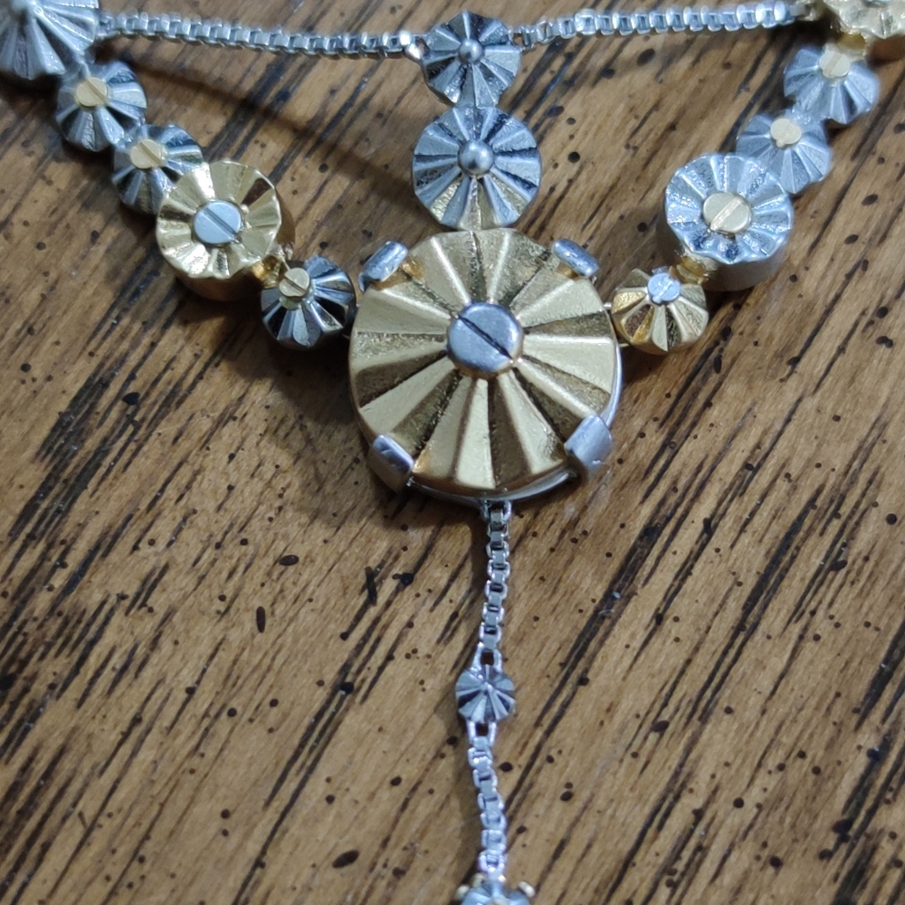 Coach Daisy Rivets Lariat Necklace Rare - Picture 4 of 11